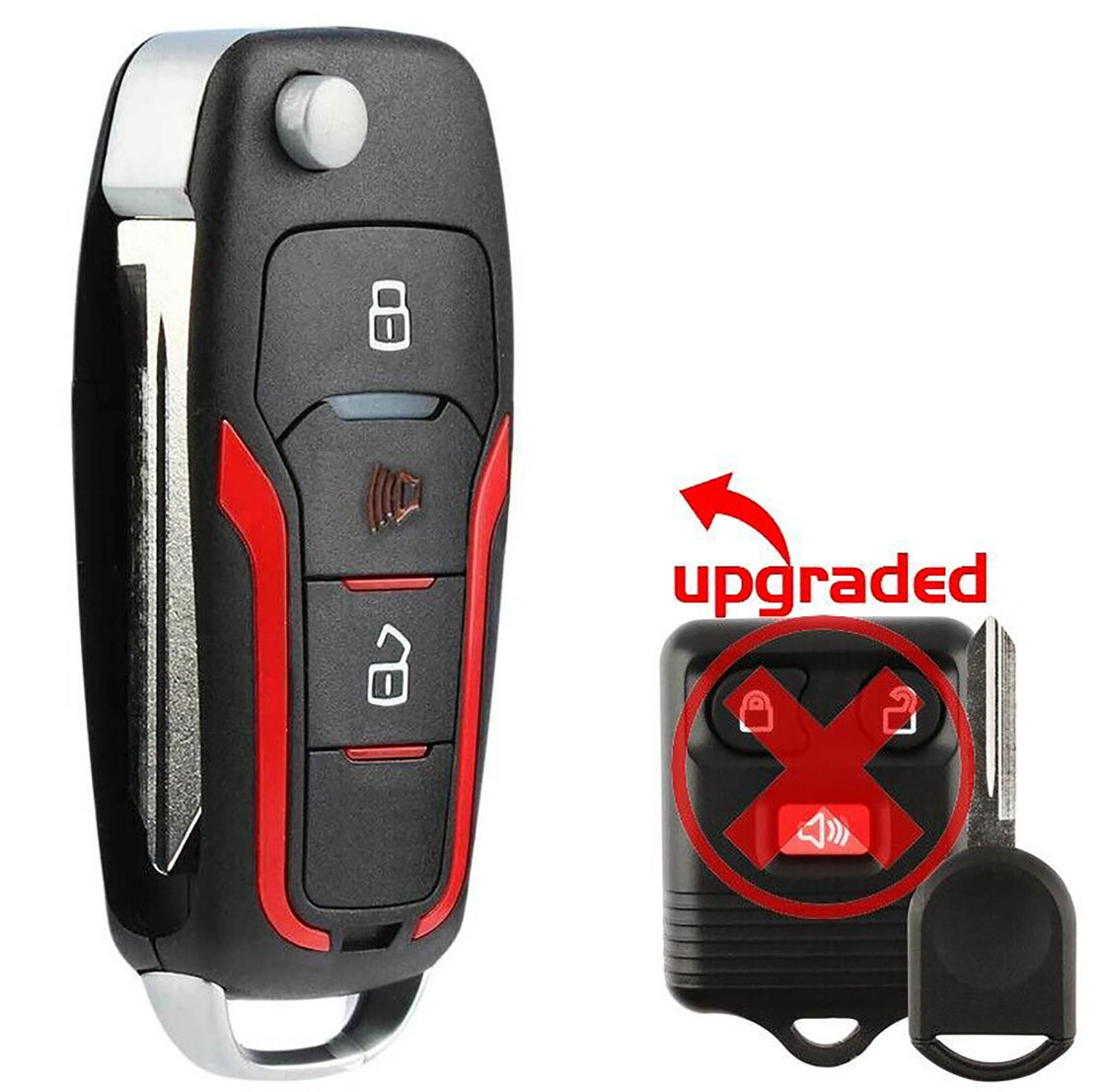 1x New Replacement Keyless Remote Key Fob Compatible with & Fit For Ford Lincoln Mazda Mercury 80 chip - MPN CWTWB1U345-02