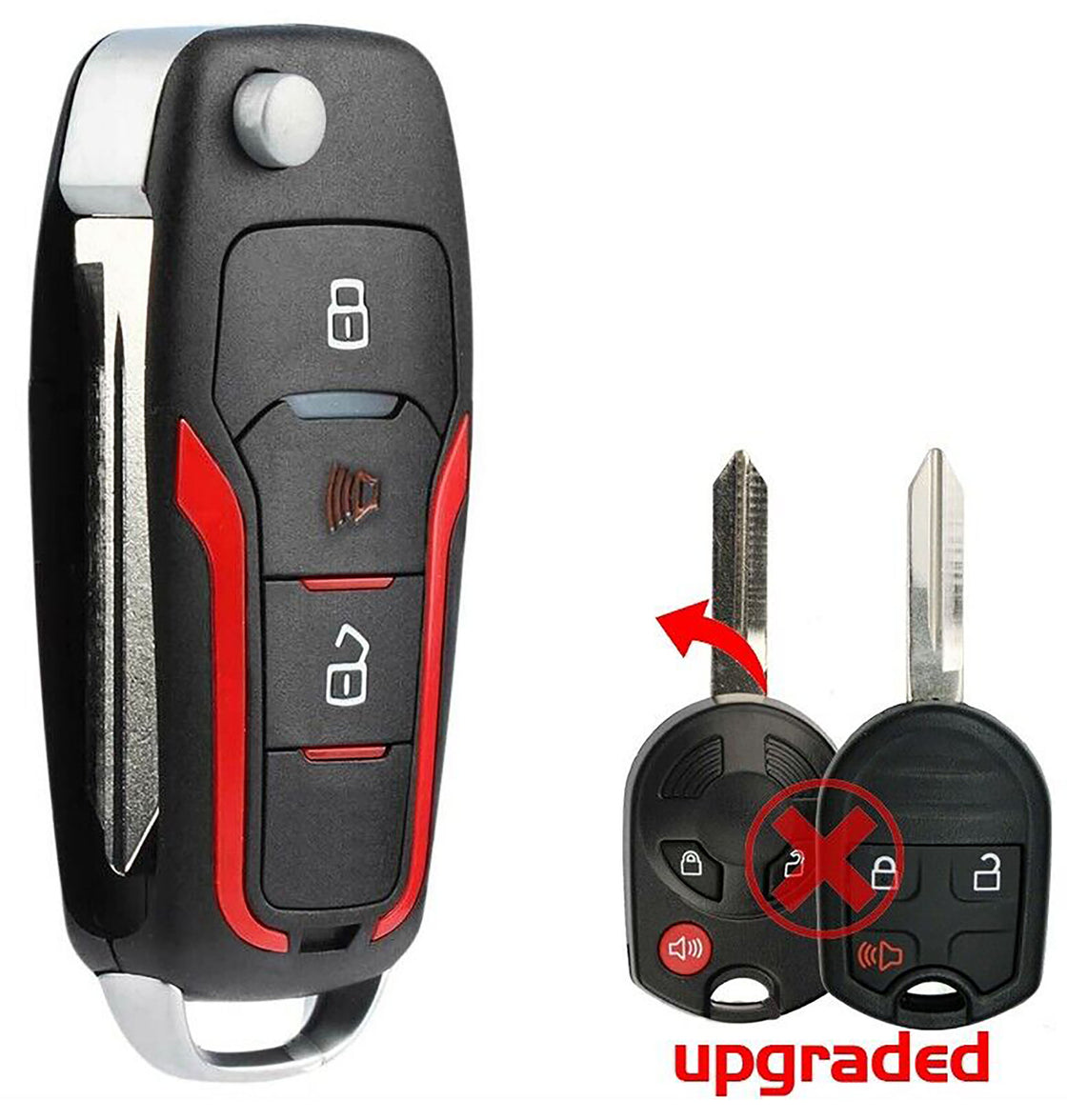 1x New Replacement Keyless Entry Remote Key Fob Compatible with & Fit For Ford Mazda Lincoln Mercury - MPN CWTWB1U793-UP-04