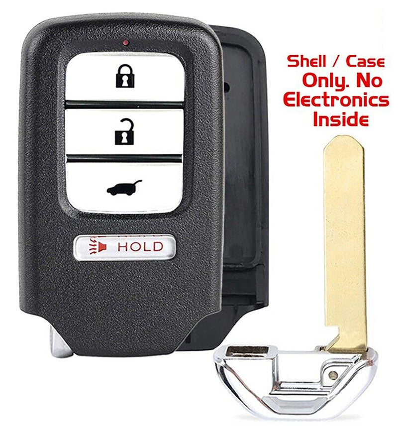 1x New Replacement Proximity Key Fob SHELL / CASE Compatible with & Fit For Honda Vehicles - MPN KR5V1X-SHELL-04 (NO electronics or Chip inside)