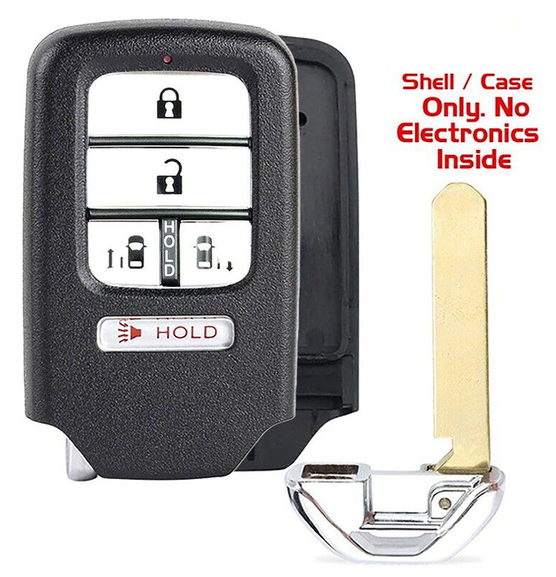 1x New Replacement Proximity Key Fob SHELL / CASE Compatible with & Fit For Honda Vehicles - MPN KR5V1X-SHELL-06 (NO electronics or Chip inside)