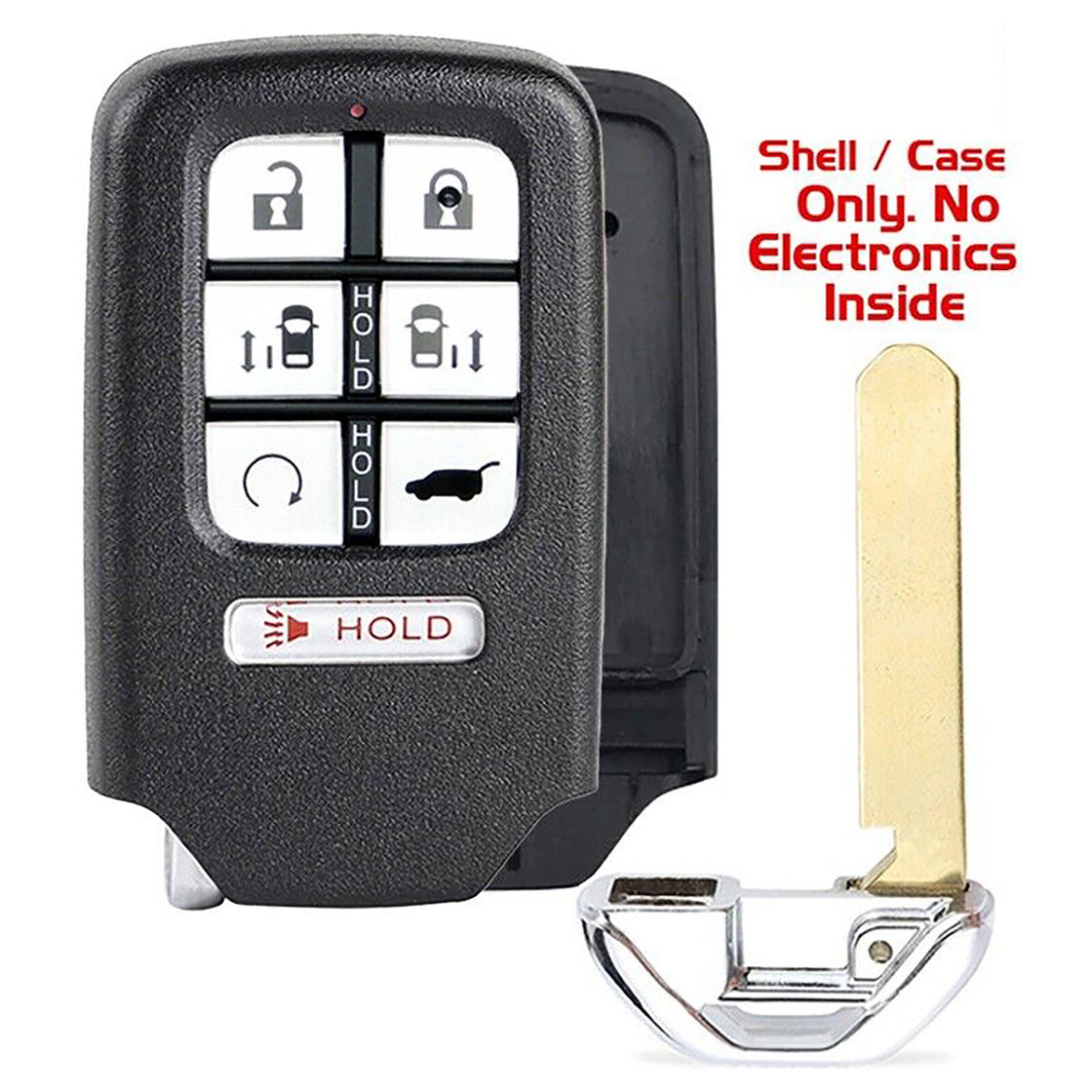 1x New Replacement Proximity Key Fob SHELL / CASE Compatible with & Fit For Honda Vehicles - MPN KR5V2X-SHELL-02 (NO electronics or Chip inside)