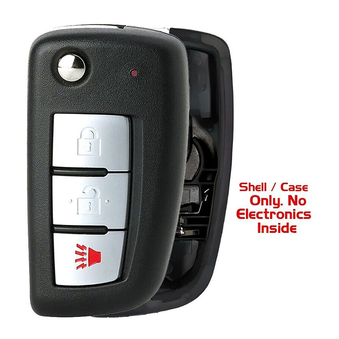 1x New Replacement Key Fob Remote SHELL / CASE Compatible with & Fit For 2014-2020 Nissan Rogue - MPN CWTWB1G767-04 (NO electronics or Chip inside)