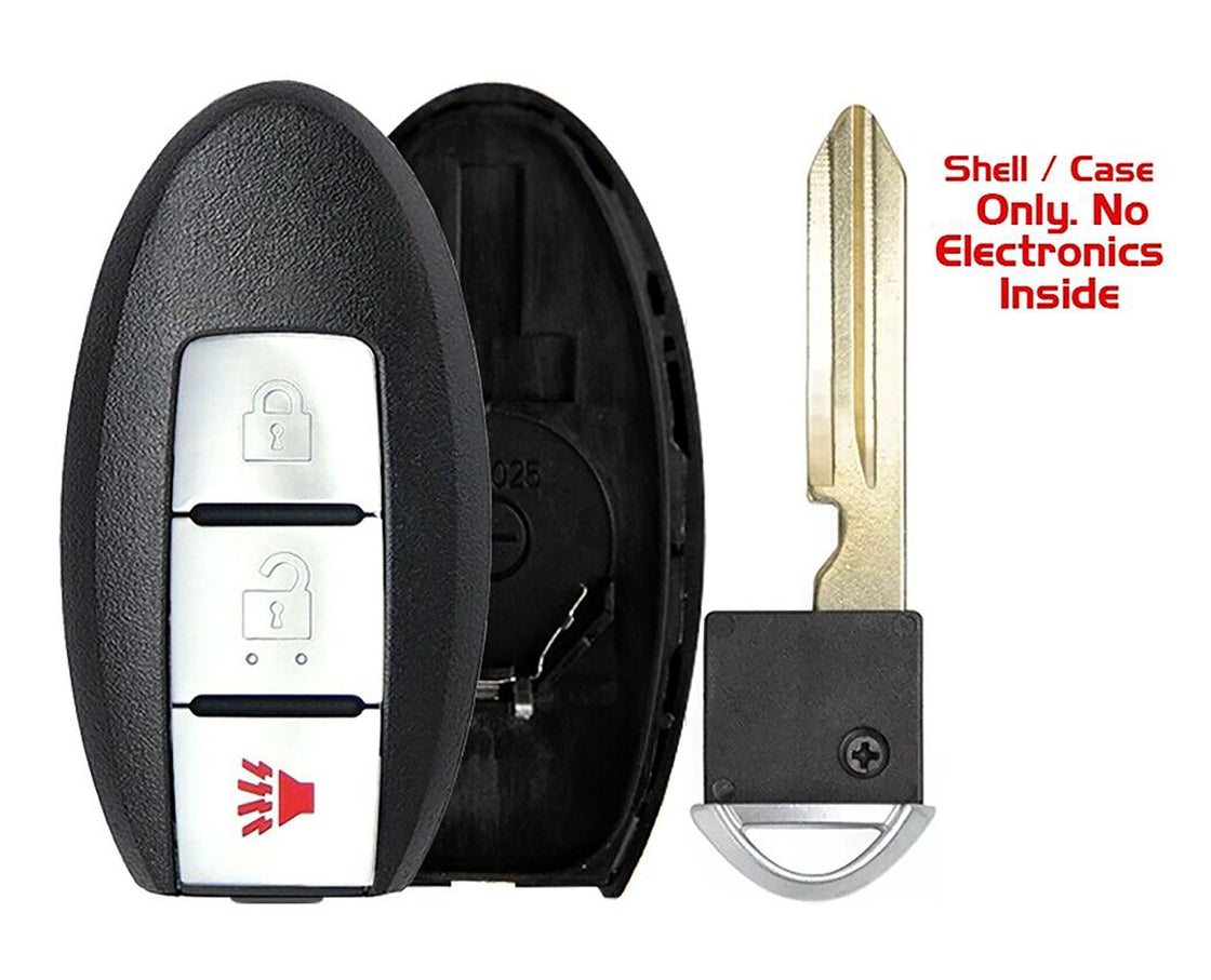 1x New Replacement Proximity Key Fob SHELL / CASE Compatible with & Fit For Nissan Infiniti - MPN CWTW-SHELL-02 (NO electronics or Chip inside)