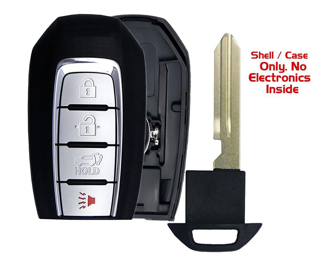 1x New Replacement Proximity Key Fob SHELL / CASE Compatible with & Fit For 2019 2020 Infiniti QX60 - MPN KR5TXN7-IN-08 (NO electronics or Chip inside)