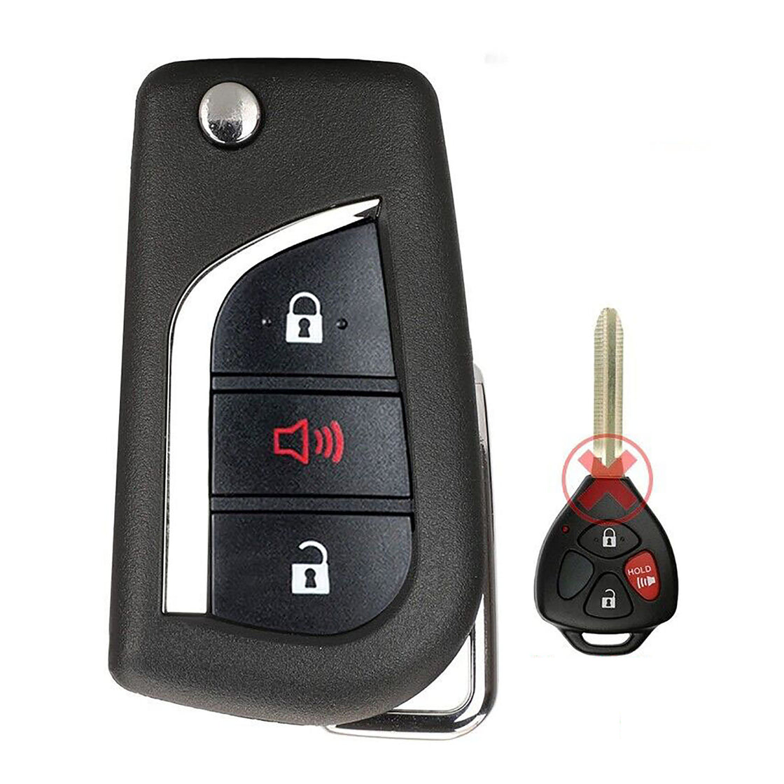 1x New Replacement Key Fob Compatible with & Fit For Toyota HYQ12BBY Dot Chip -Read Description - MPN HYQ12BBY-M-08