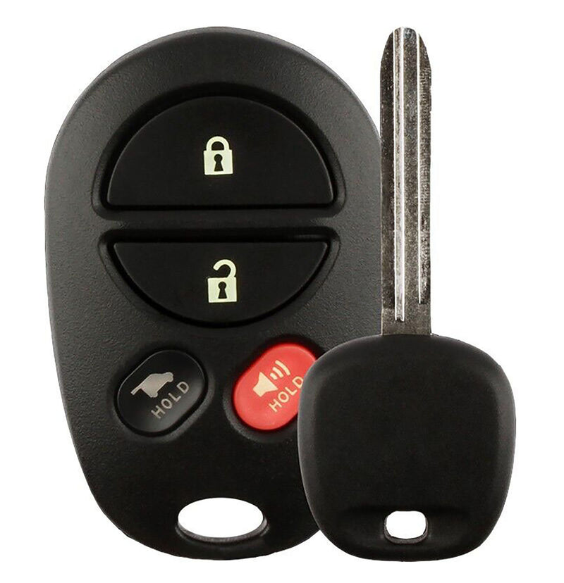 1x New Replacement Transponder Key Remote Compatible with & Fit For Toyota Dot chip - MPN TOY44D-PT-C-04