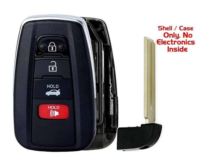 1x New Quality Replacement Prox Key Fob SHELL / CASE Compatible with & Fit For Toyota Vehicles - MPN HYQ14FBC-S-04 (NO electronics or Chip inside)