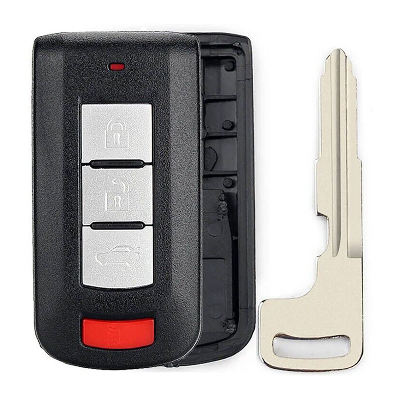 1x New Replacement Key Fob Remote SHELL / CASE Compatible with & Fit For Mitsubishi Vehicles - MPN OUC644M-KEY-N-08 (NO electronics or Chip inside)