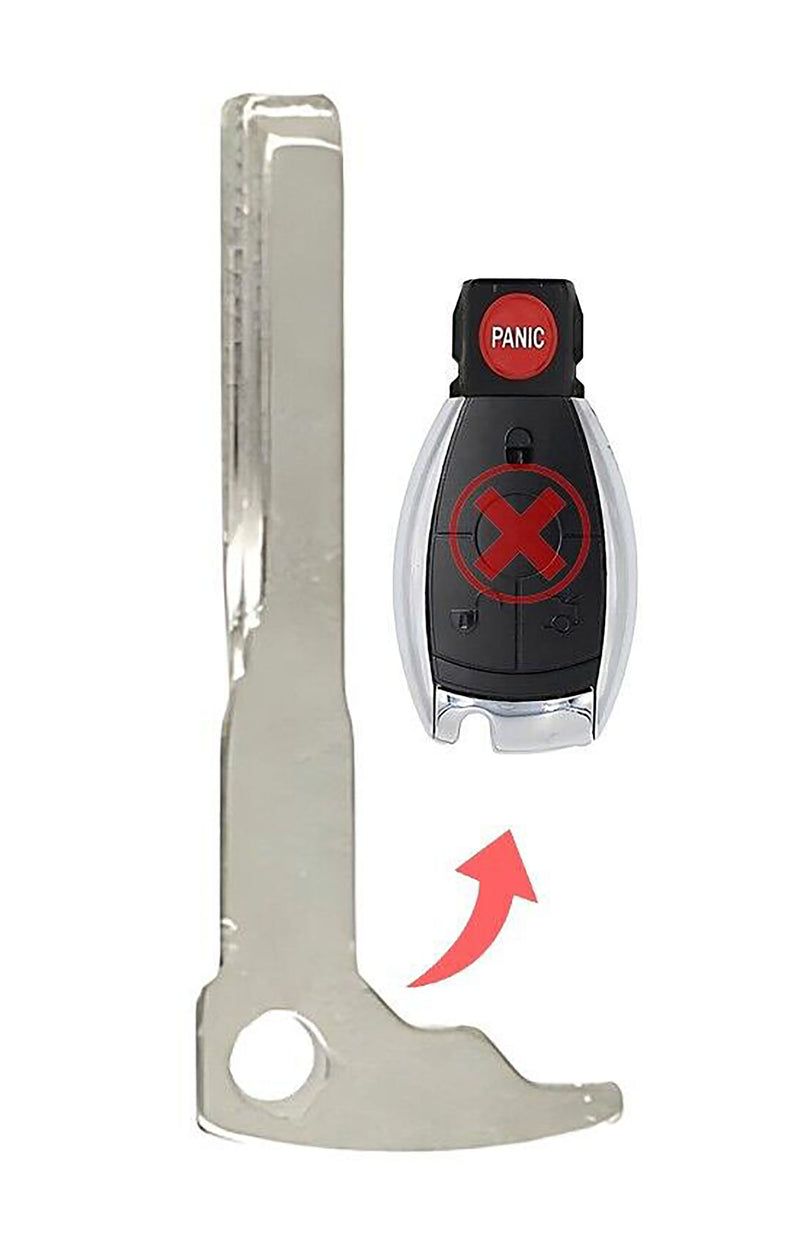 1x New Replacement Remote Key Fob Uncut Insert Blade Compatible with & Fit For Mercedes vehicle - MPN KR55WK49046-05