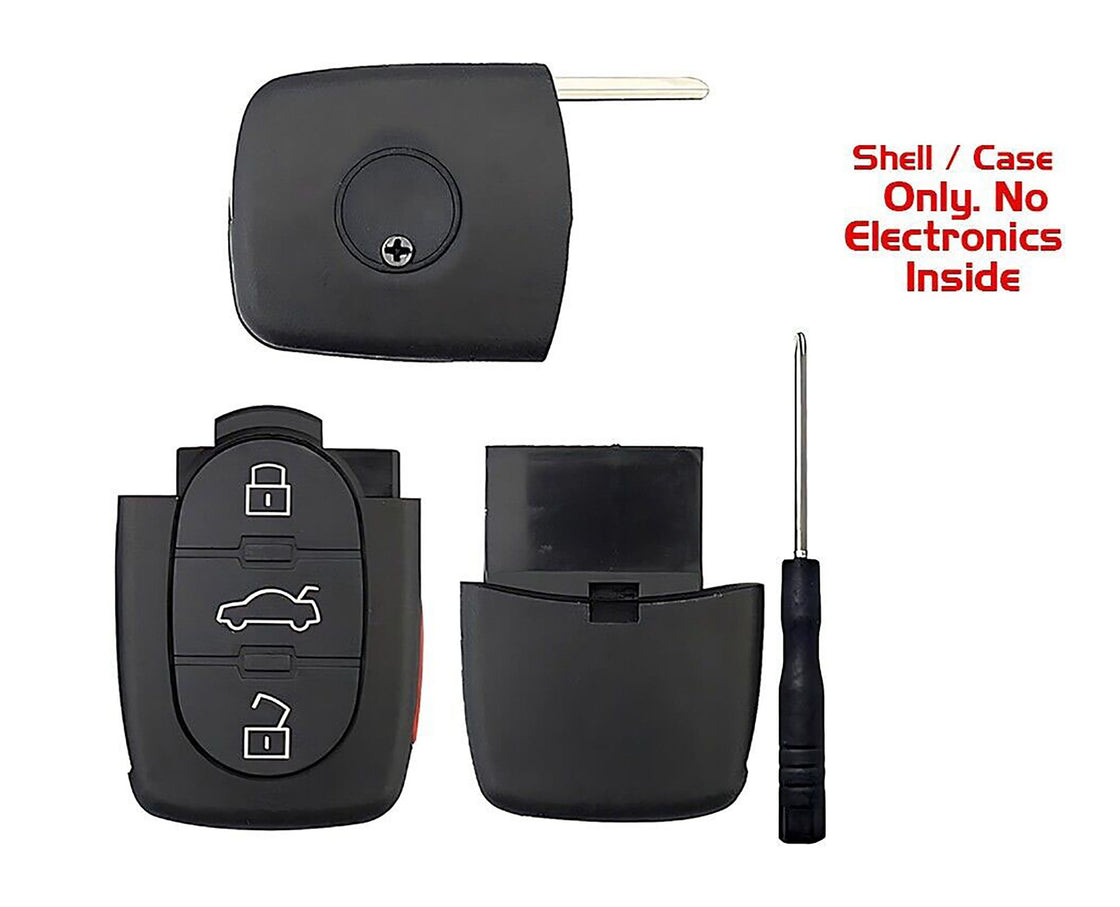 1x New Replacement Key Fob Remote SHELL / CASE Compatible with & Fit For Volkswagen VW Vehicles - MPN NBG8137T-04 (NO electronics or Chip inside)
