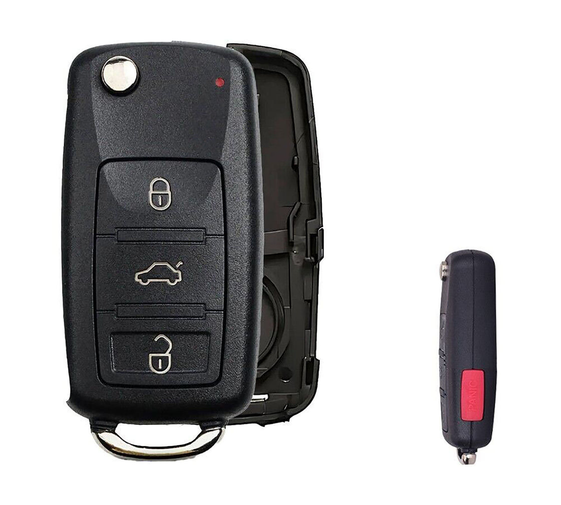1x New Replacement Key Fob Remote SHELL / CASE Compatible with & Fit For Volkswagen VW Vehicle - MPN NBG010206T-04 (NO electronics or Chip inside)