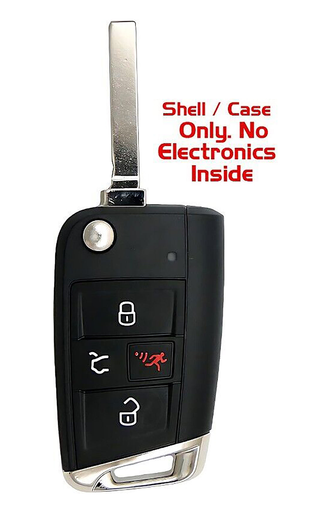 1x New Replacement Key Fob Remote SHELL / CASE Compatible with & Fit For Volkswagen Vehicles - MPN NBGFS125C5-02 (NO electronics or Chip inside)