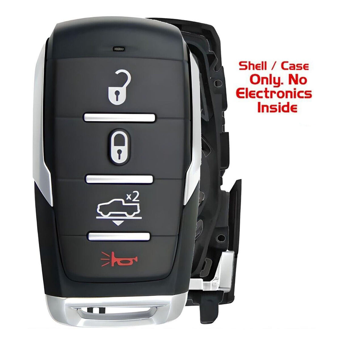 1x New Replacement Proximity Key Fob Remote SHELL / CASE Compatible with & Fit For 2019-2023 RAM 1500 - MPN OHT-4882056-12 (NO electronics or Chip inside)