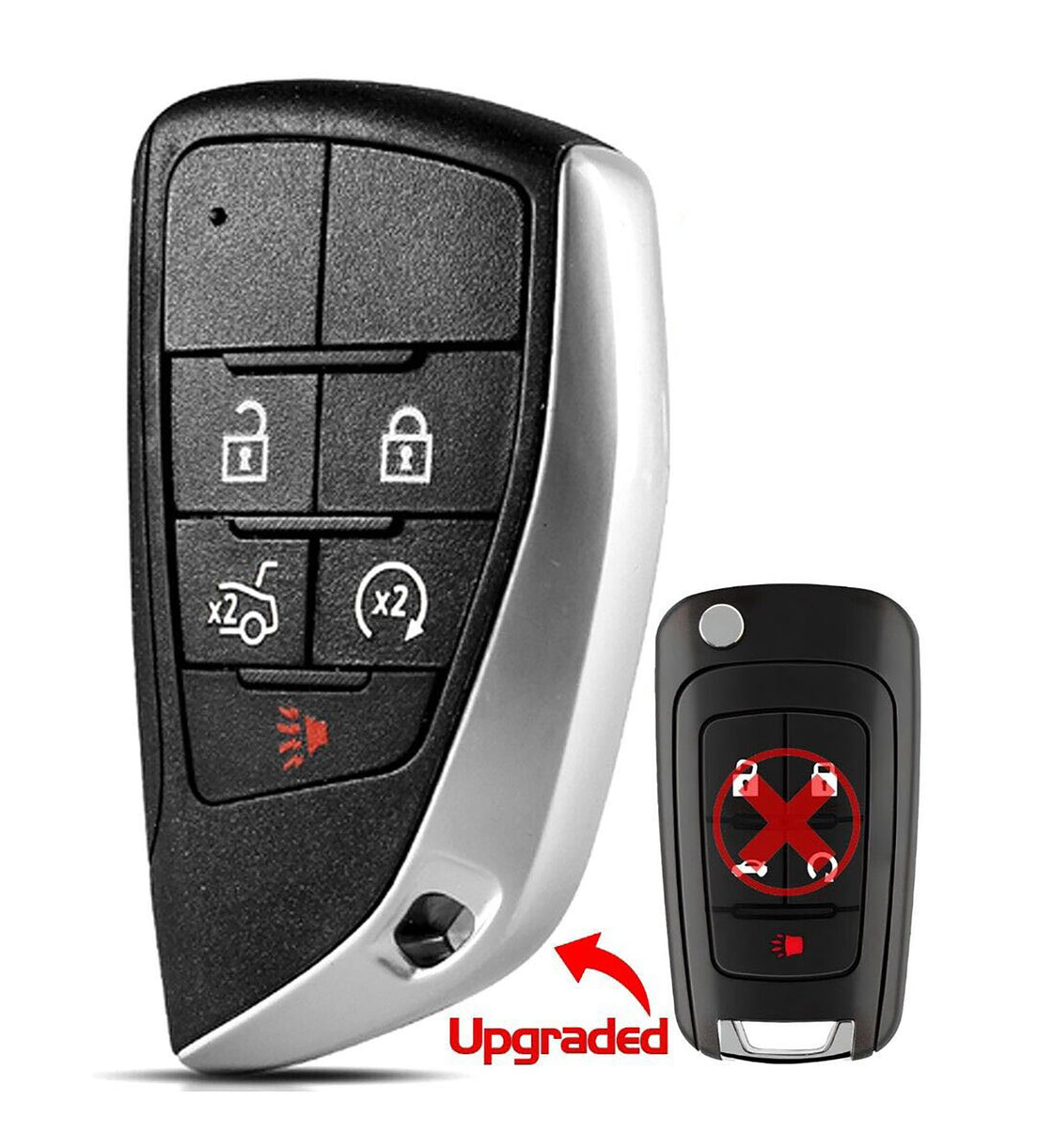 1x New Quality Replacement Key Fob Remote SHELL / CASE Compatible with & Fit For Buick & Chevrolet - MPN KR55WK50073-M-04 (NO electronics or Chip inside)