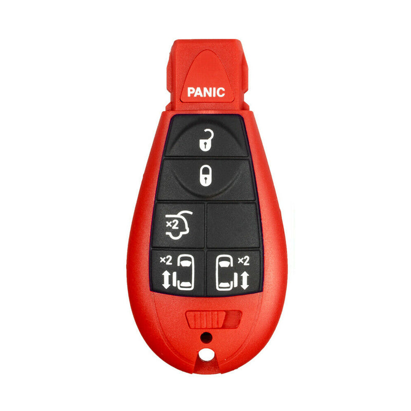 1x New Replacement Remote Key Fob For Chrysler Dodge Caravan VW - Red