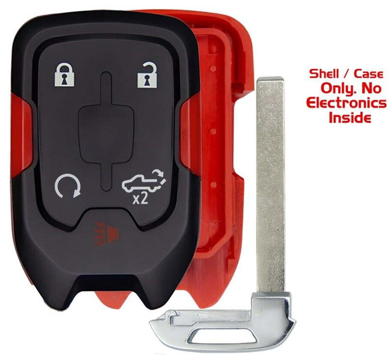 1x New Replacement Proximity Key Fob SHELL / CASE Compatible with & fit for Select GM GMC Vehicles - HYQ1EA-S-RED-02 - (No Electronics or Chip Inside)