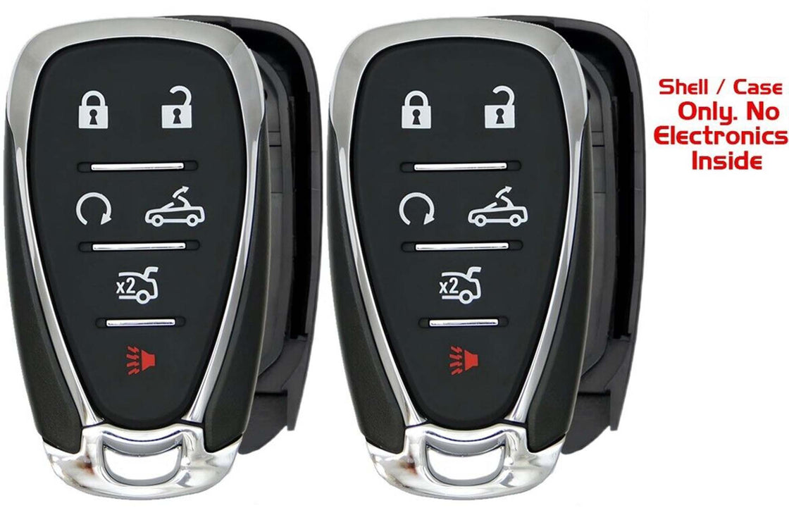 2x New Replacement Keyless Key Fob SHELL / CASE Compatible with & fit for 2016-2024 Chevrolet Camaro - HYQ4EA-23 - (No Electronics or Chip Inside)