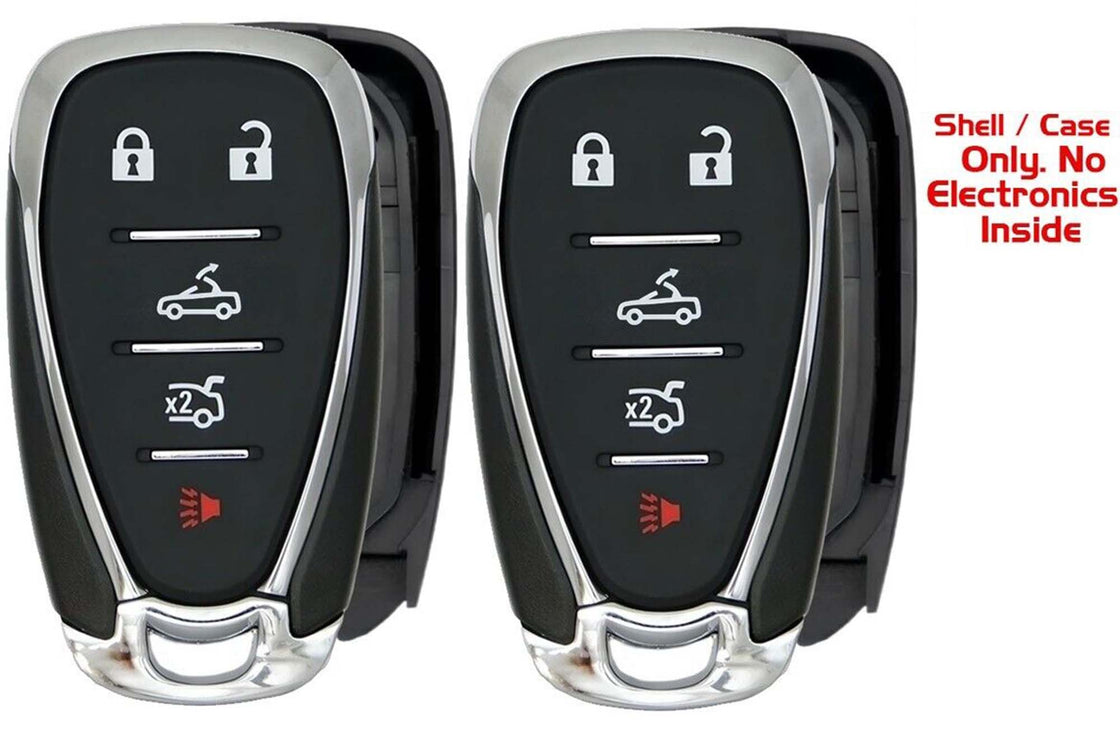 2x New Replacement Keyless Key Fob SHELL / CASE Compatible with & fit for 2016-2024 Chevrolet Camaro - HYQ4EA-27 - (No Electronics or Chip Inside)