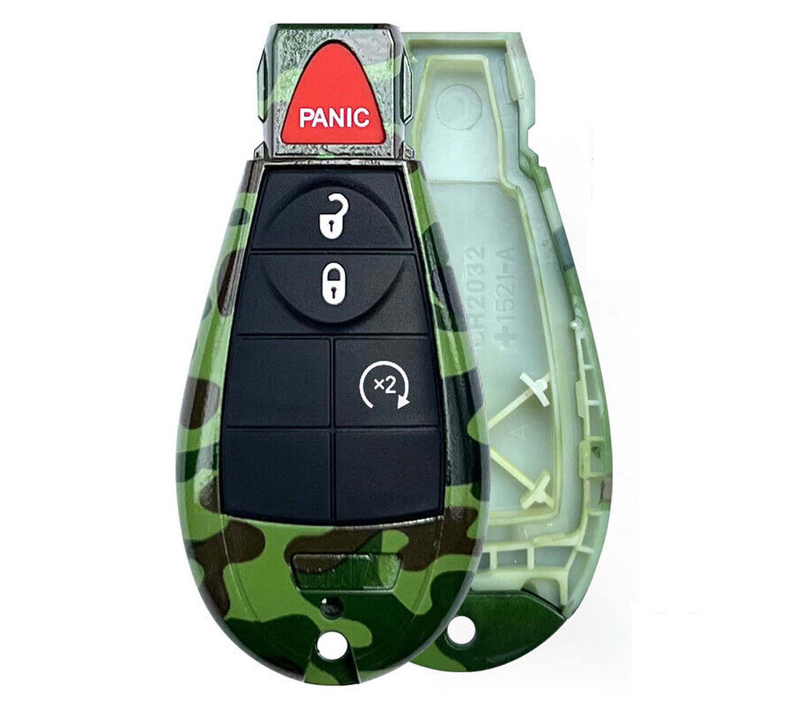 1x New Replacement Keyless Remote Keyfob SHELL / CASE Compatible with & Fit For Chrysler Dodge Jeep (No Electronics or Chip Inside)