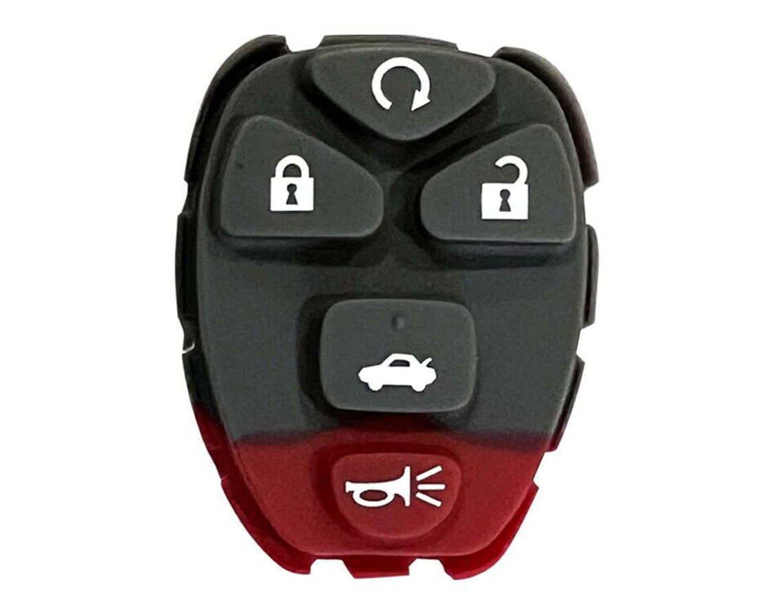 1x New Replacement Remote Control Key Fob  Rubber Button Pad Compatible with & Fit For GM Chevy
