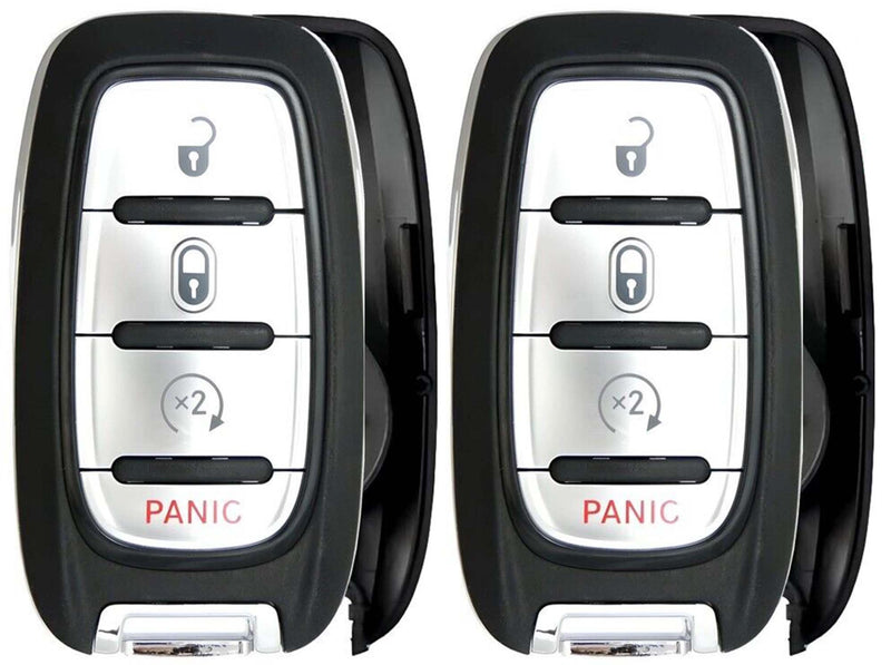 2x New Proximity Remote Key Fob SHELL / CASE Compatible with & fit for Select Chrysler Vehicles - M3N-97395900-07 - (No Electronics or Chip Inside)